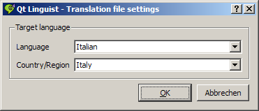 Setting the target language