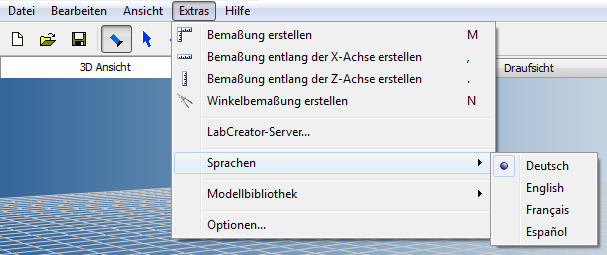Auswahl der Sprache