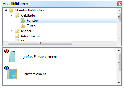 "großes Fensterelement" kann aktualisiert werden. "Fensterelement" kann heruntergeladen werden.