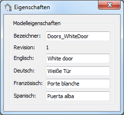 Eigenschaften eines Modells