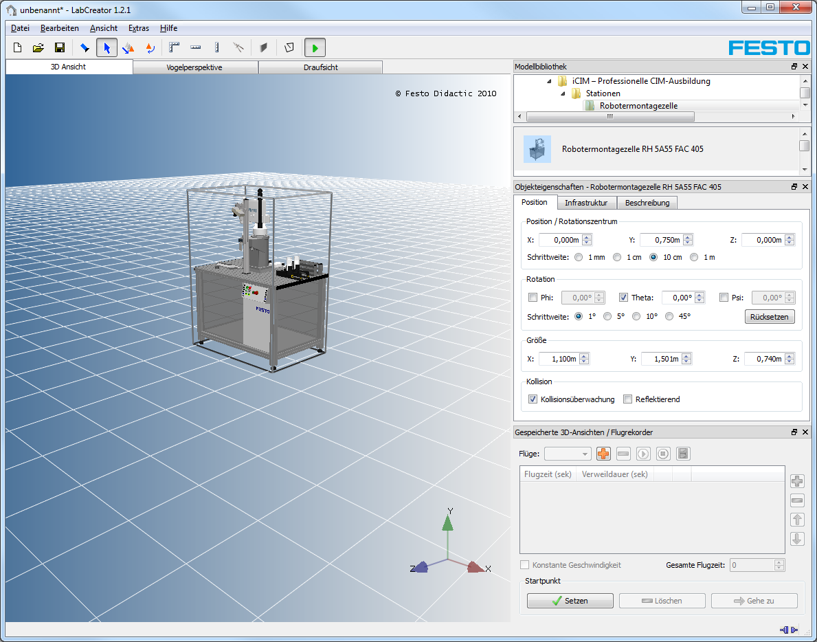 Das Programmfenster von LabCreator Das Programmfenster von LabCreator